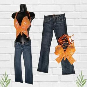 N.W.O.T Stylish Girls‎ Levi's Flare Jeans - Dark Wash Size 14 Slim